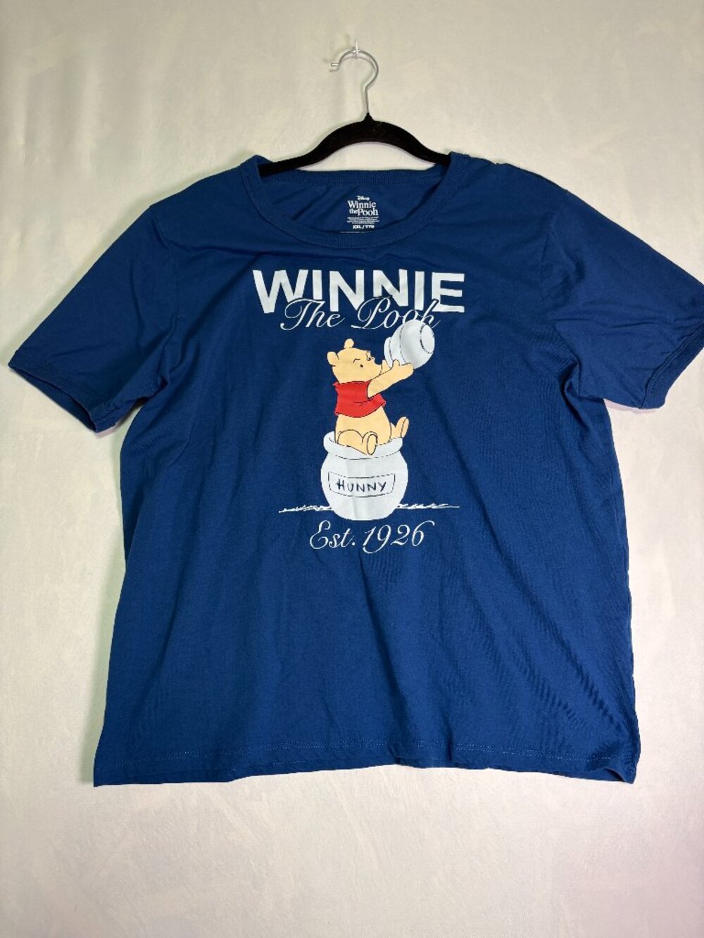 Disney Winnie the Pooh Royal Blue Graphic T-Shirt XXL Est 1926 Honey Pot